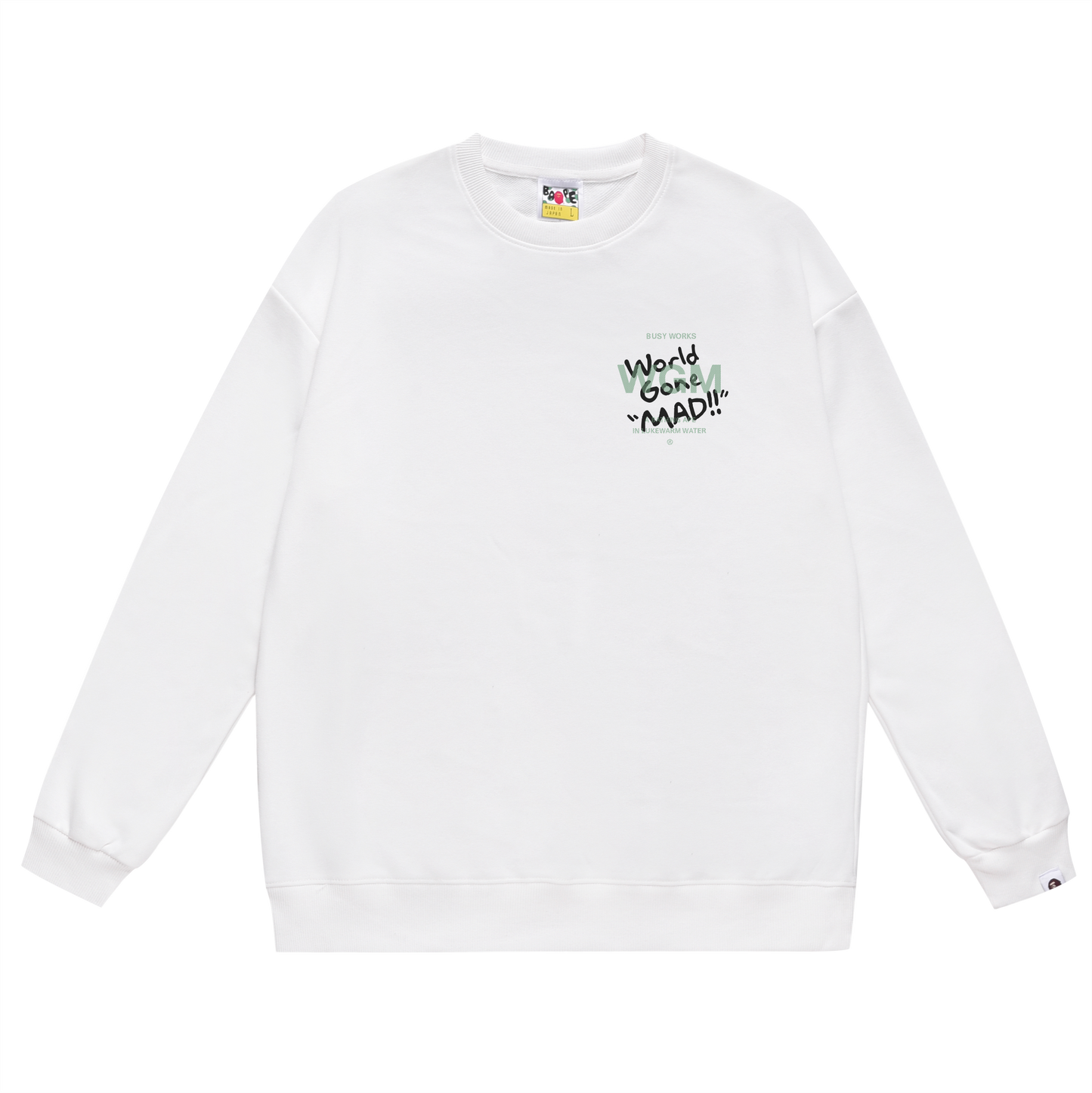 A Bathing Ape Logo Hoodie White