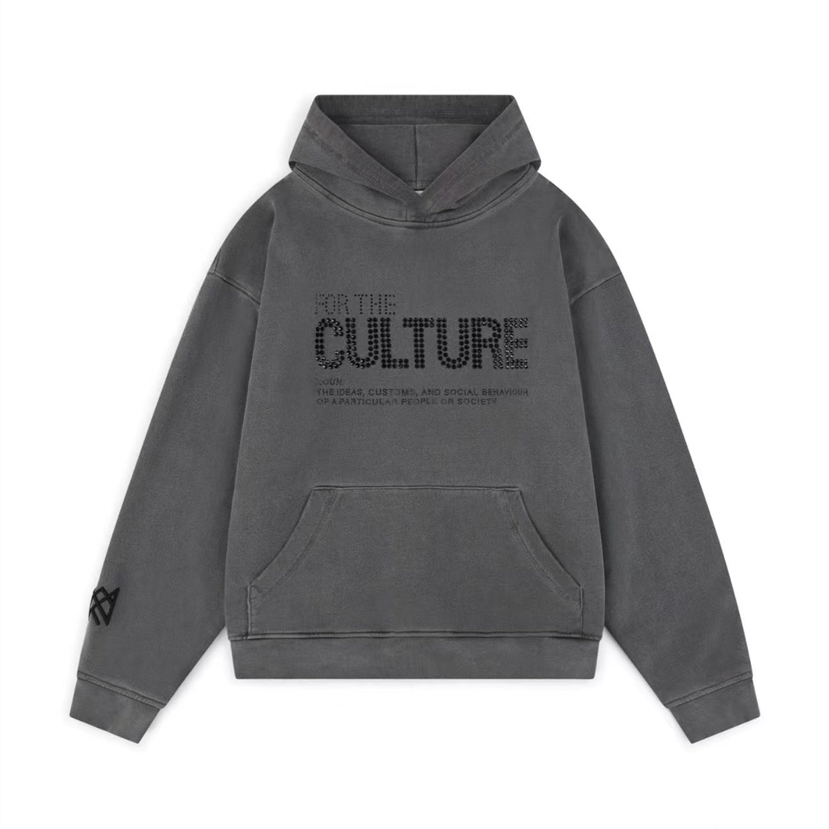FOR THE CULTURE CRYSTAL HOODIE - GREY