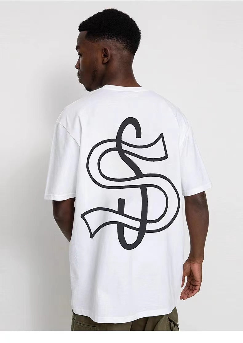 STUSSY BIG S LOGO TEE WHITE