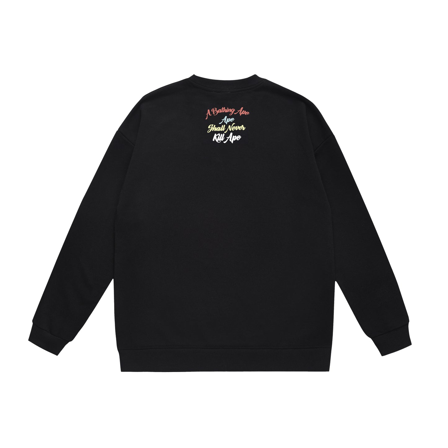 A Bathing Ape Rainbow Letters Hoodie Black