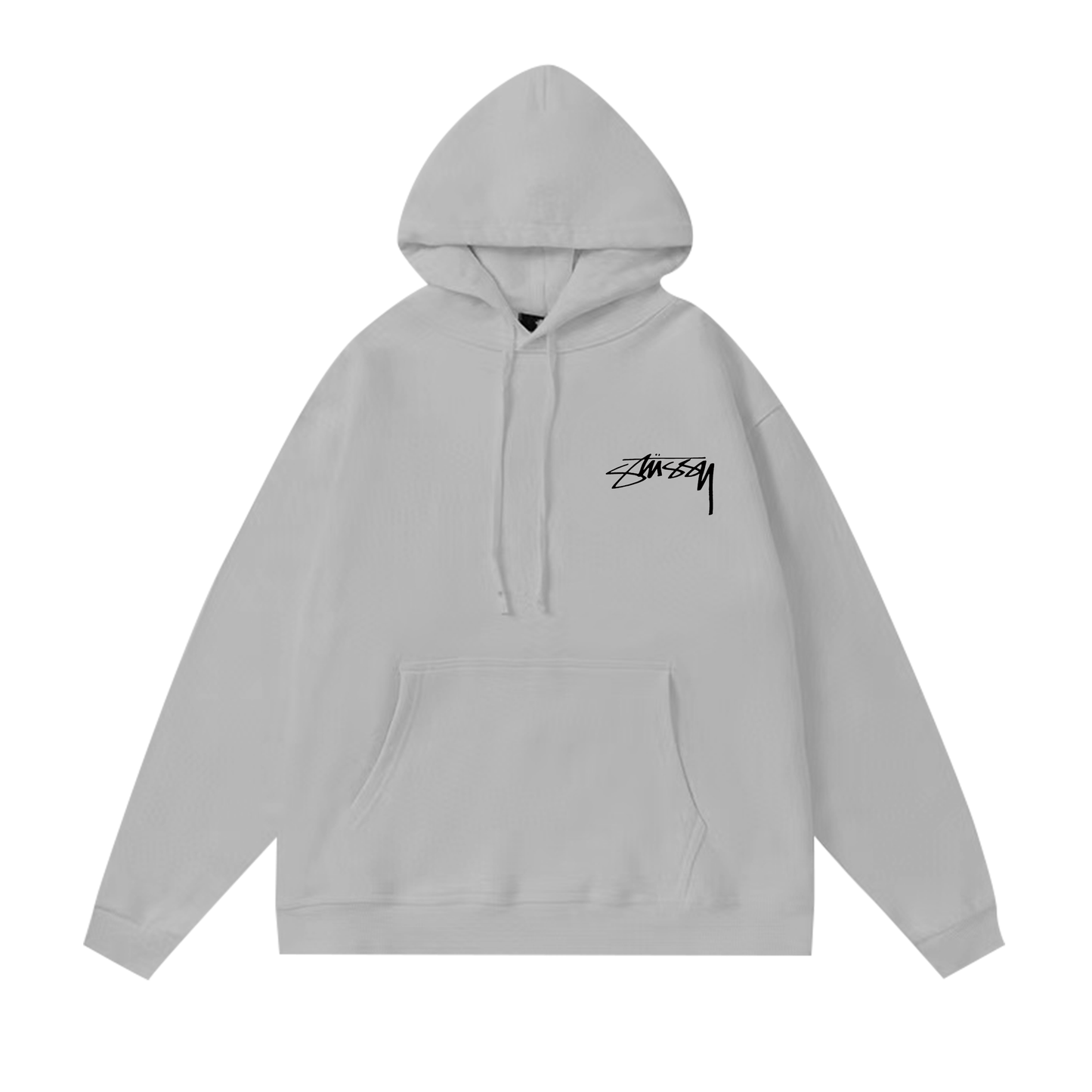 STUSSY BASIC LOGO HOODIE GREY
