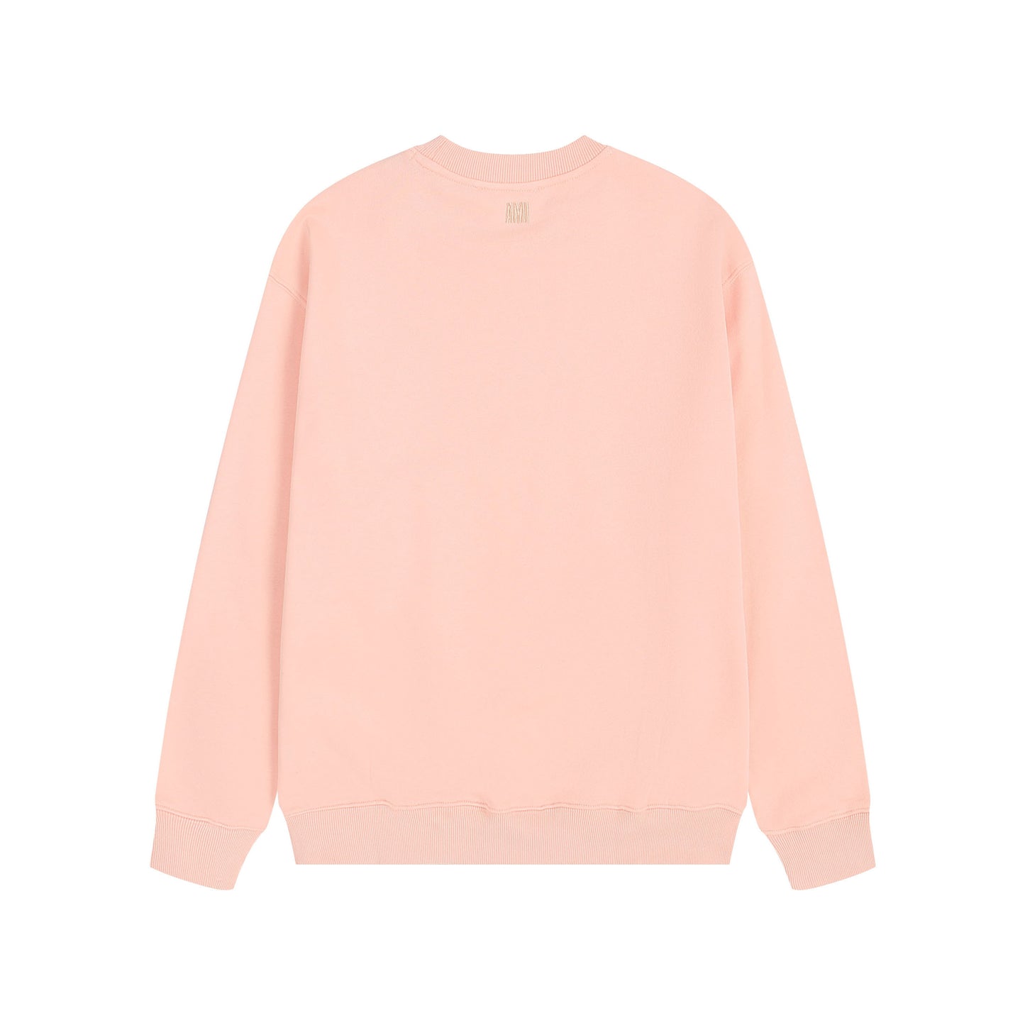 AMI White Heart Logo Hoodie Light Pink