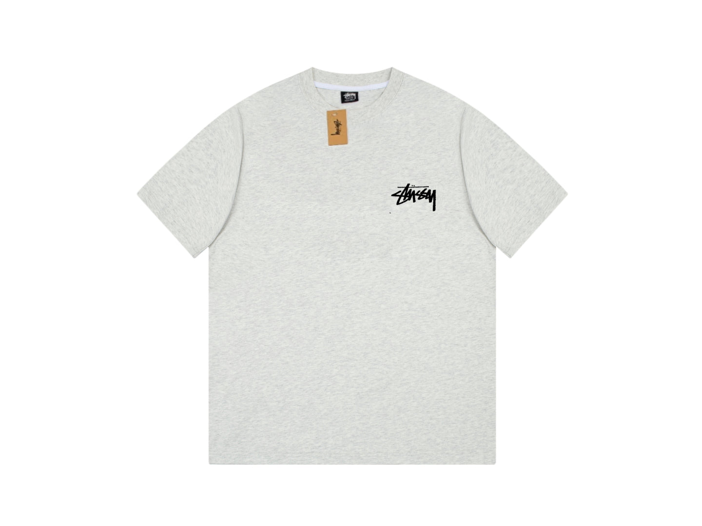 STUSSY GLOBAL TRIBE PRINT TEE GREY