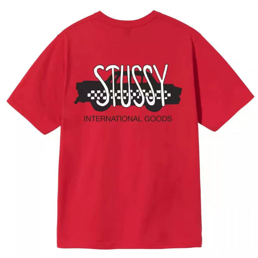 STUSSY TAXI PRINT TEE RED