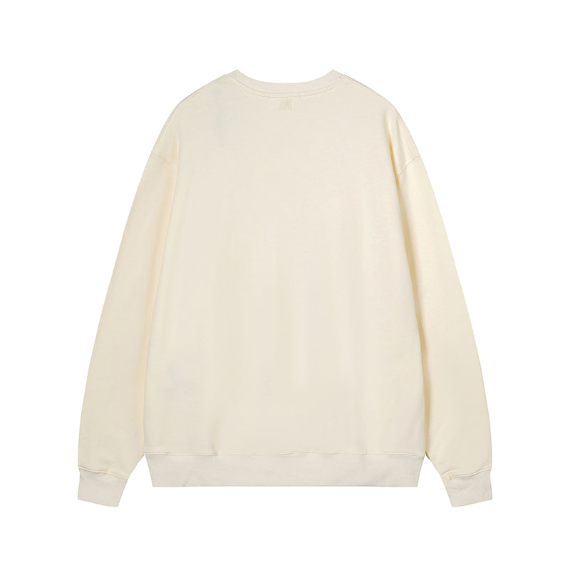 AMI Classic Logo Crewneck Hoodie Cream