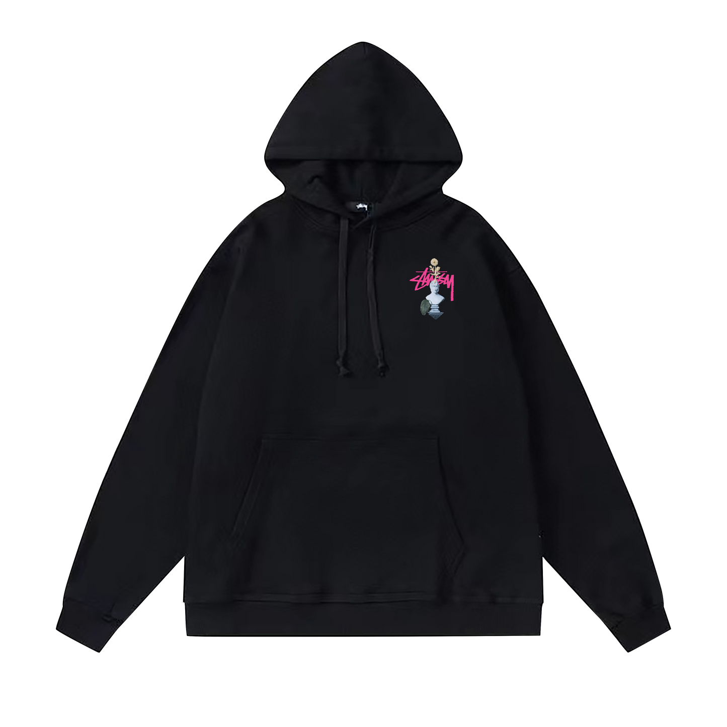 STUSSY CACTUS PRINT HOODIE BLACK