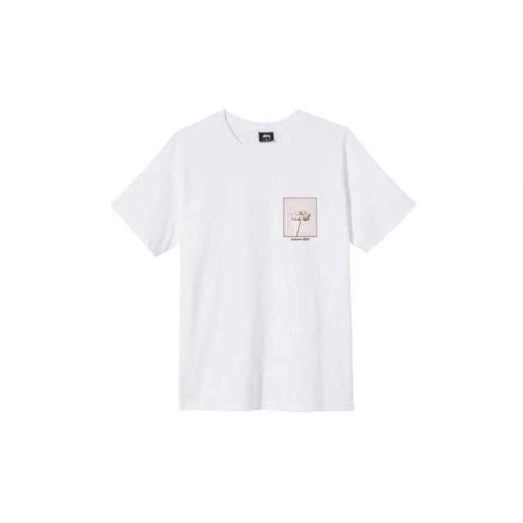 STUSSY CHRYSANTHEMUM PRINT TEE WHITE