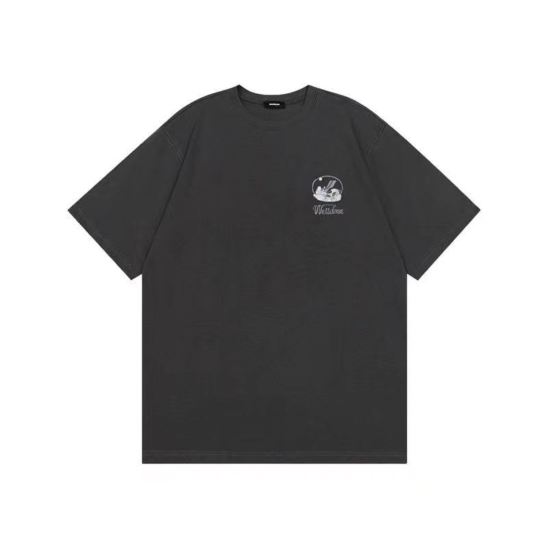 WE11DONE Cow Print Tee Grey