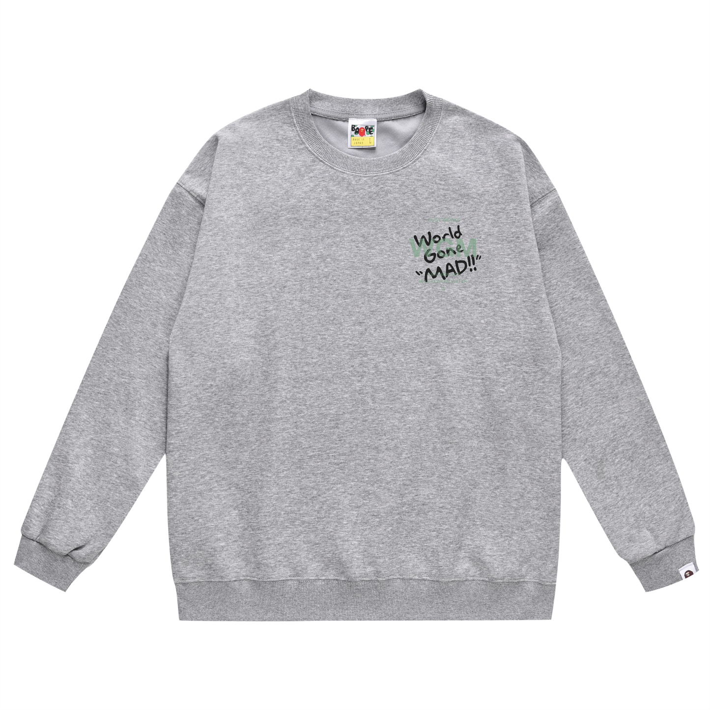 A Bathing Ape Logo Hoodie Grey