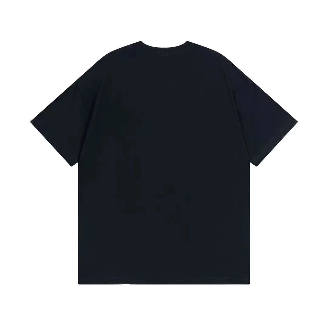 STUSSY Dinosaur Print Crew-neck Tee In Black