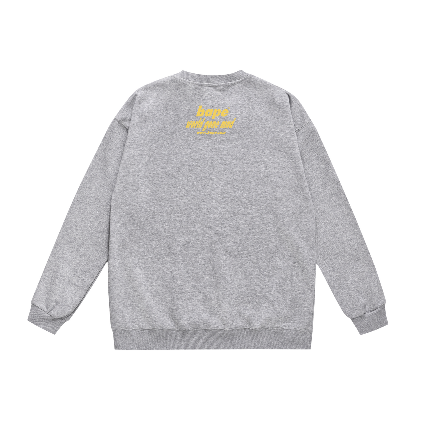 A Bathing Ape Logo Print Hoodie Grey