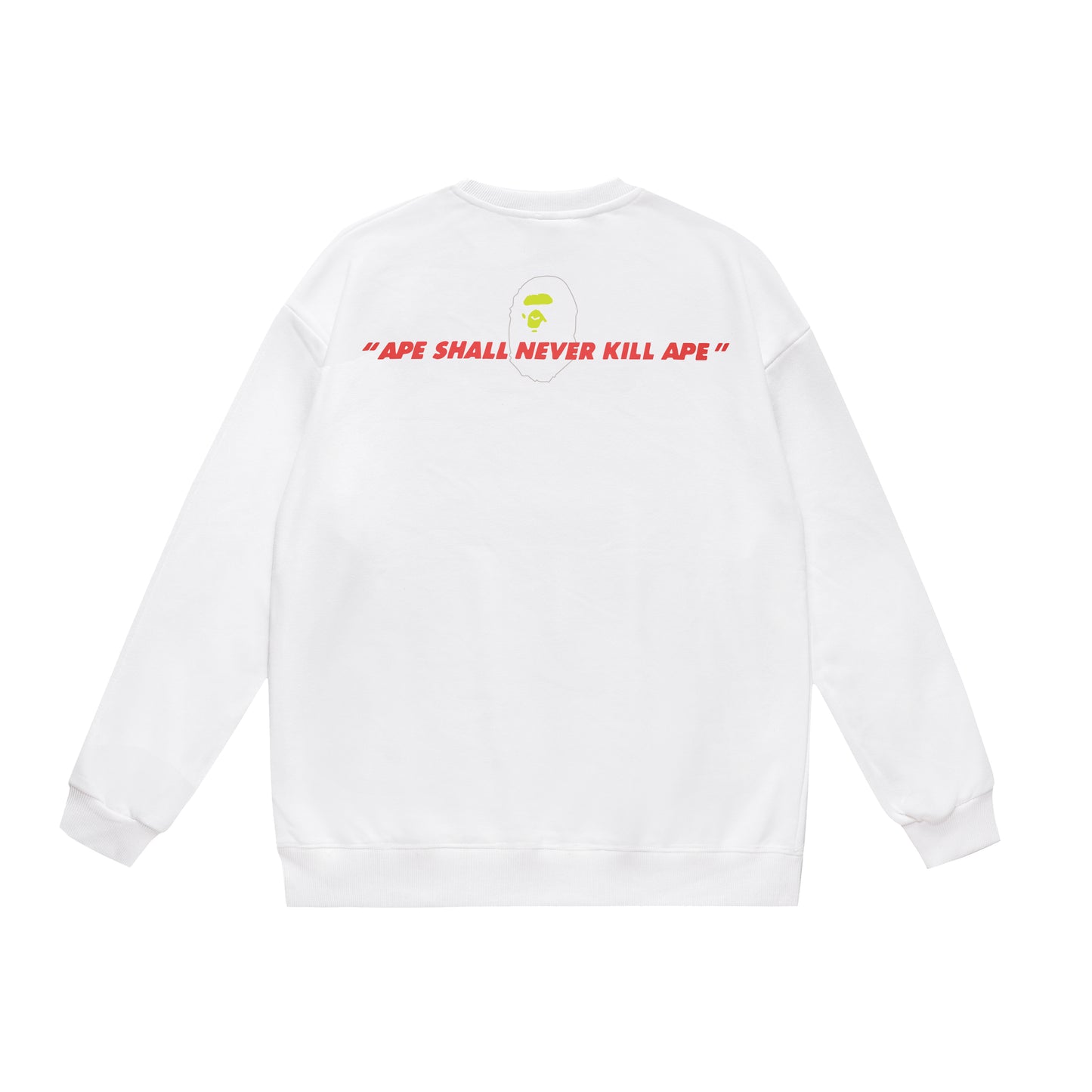 A Bathing Ape Back Camouflage Logo Print Hoodie White