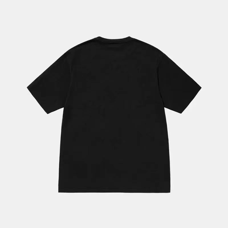 STUSSY COLORFUL GRAFFITI TEE BLACK