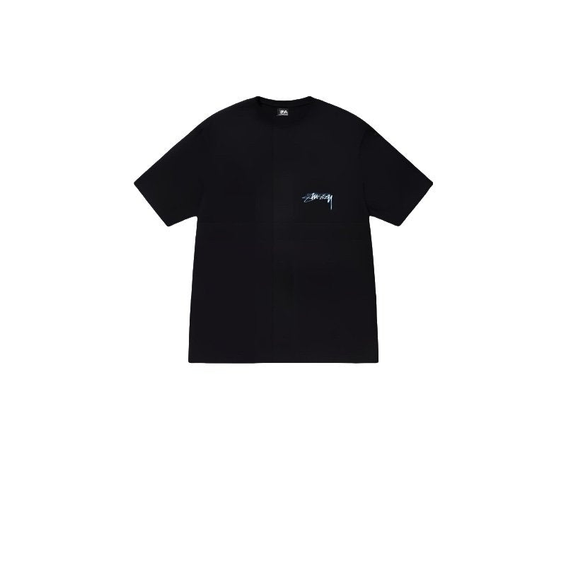 STUSSY SPLASH INK PRINT TEE BLACK