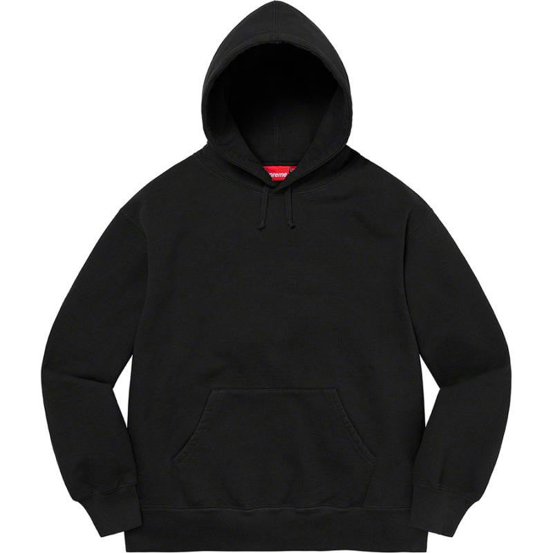 Supreme Satin Applique Hooded Sweatshirt Black