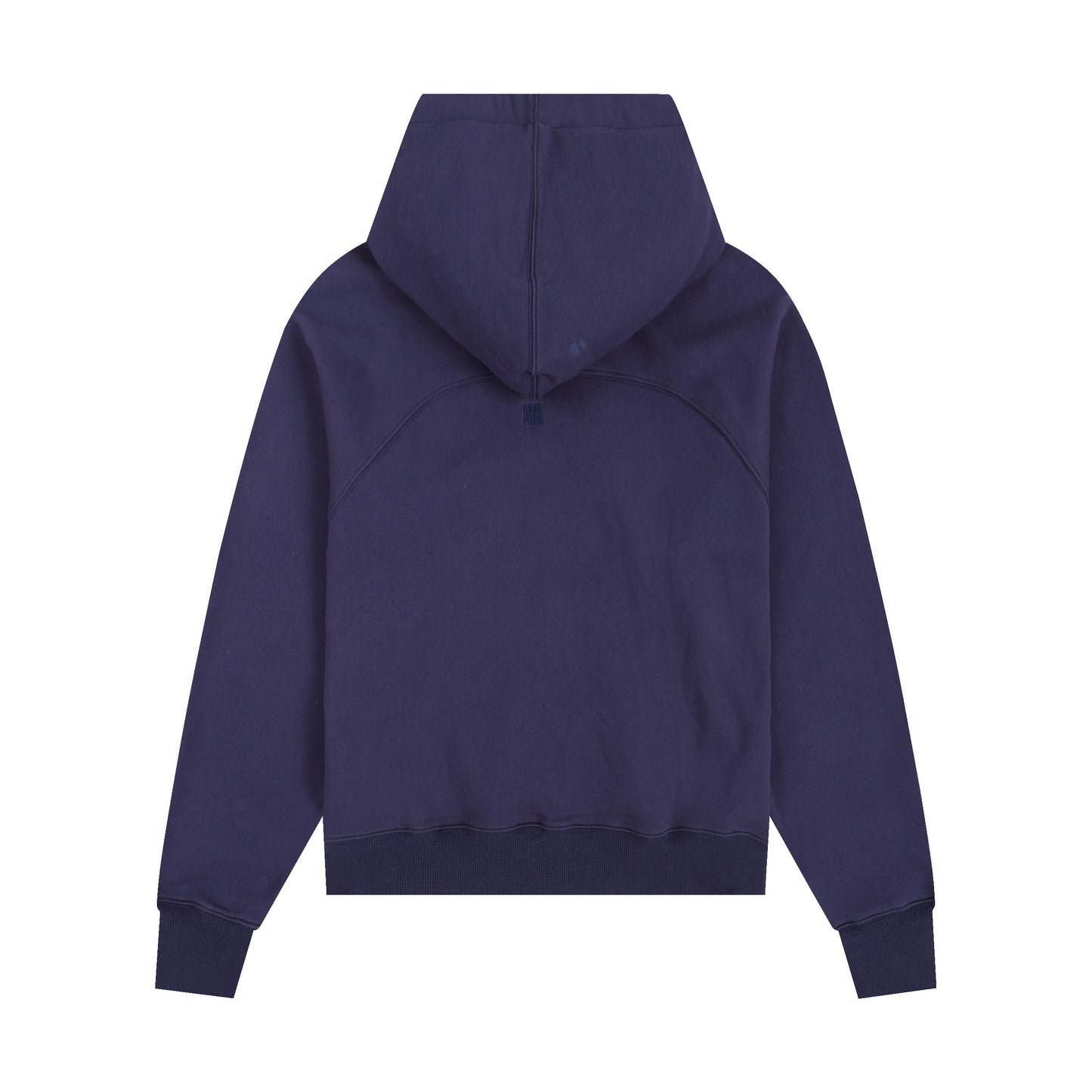 AMI Classic Zipper Logo Hooded Sweater Purple