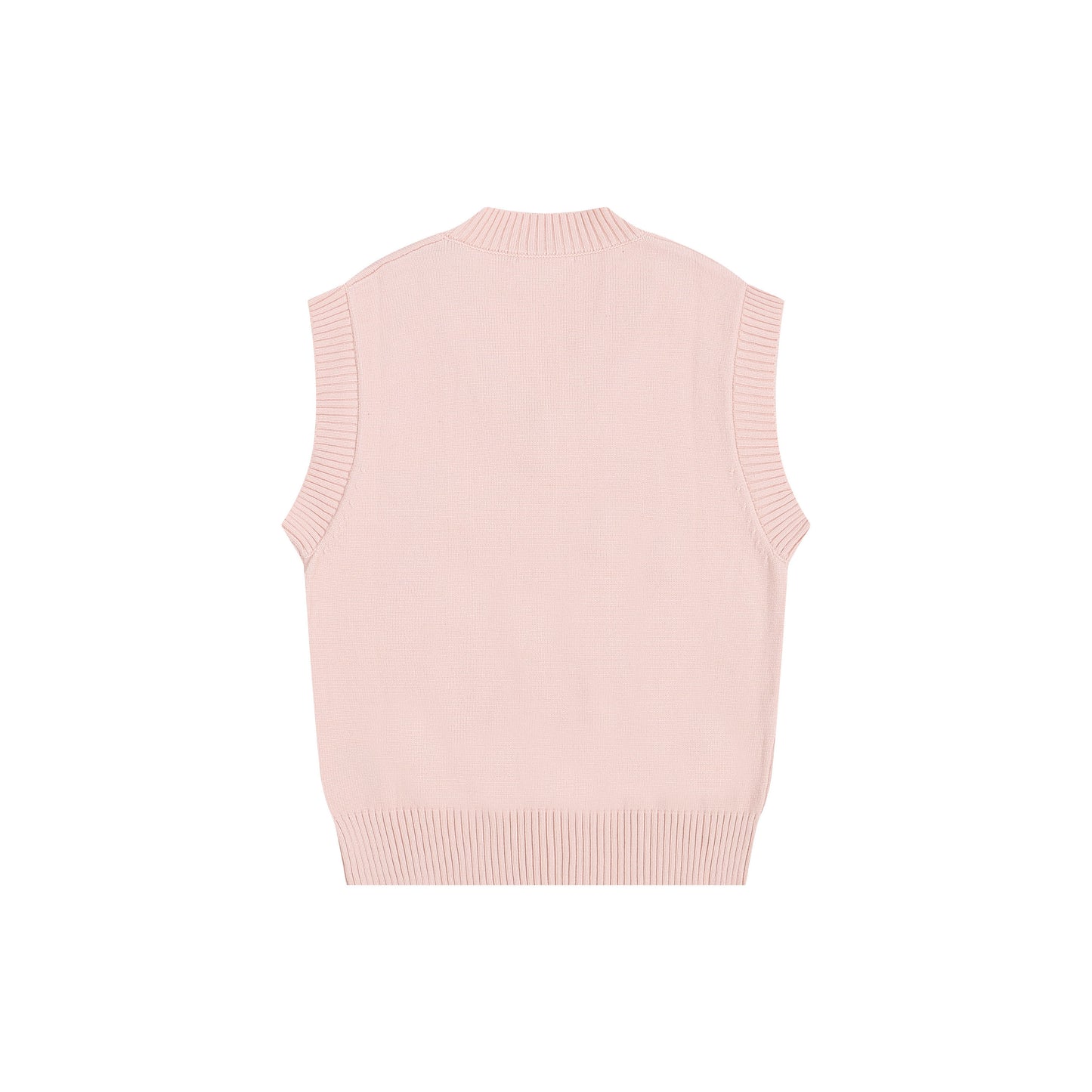 AMI Big Logo Sleeveless Sweater Pink