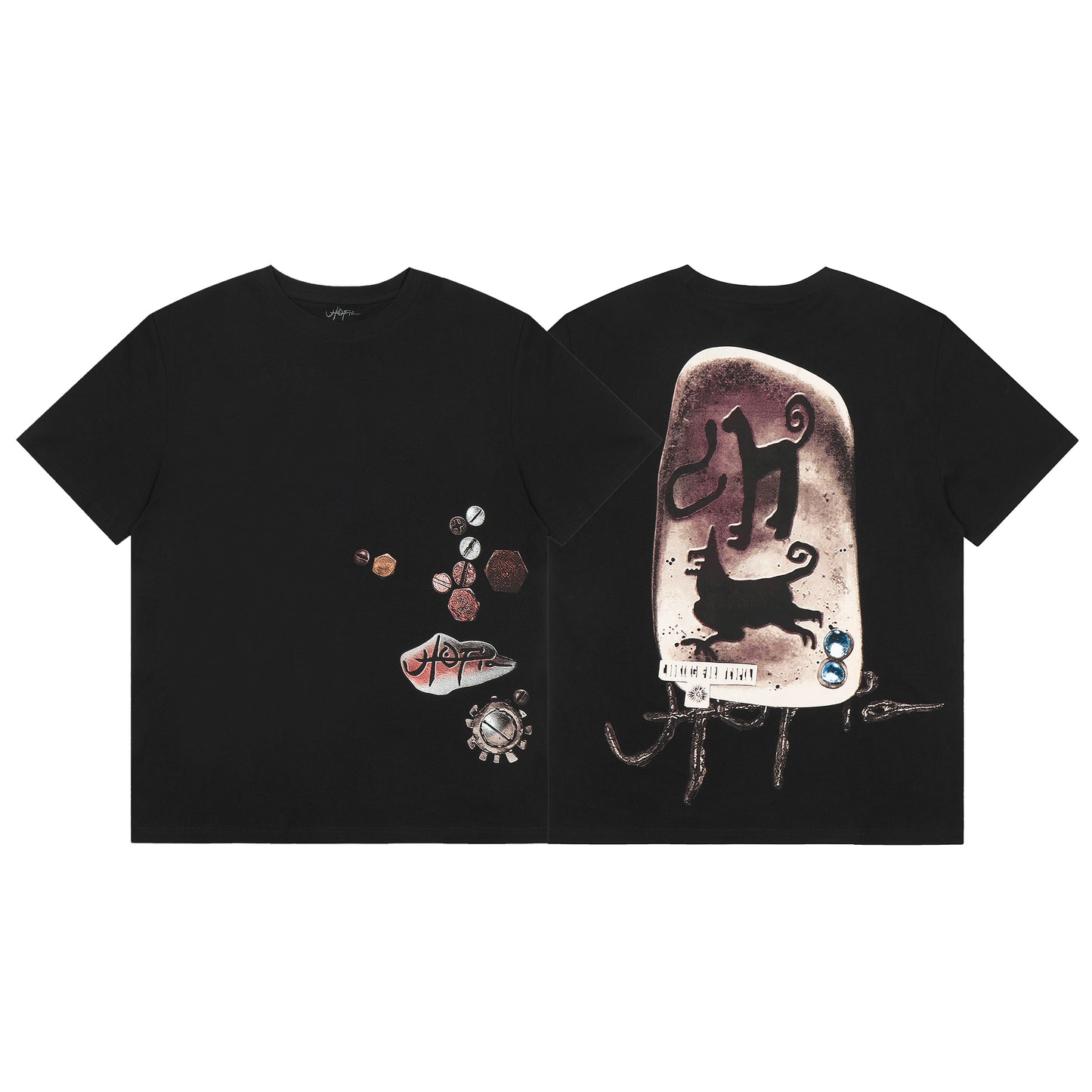 Travis Scott Cultural Relics Print T shirt Black