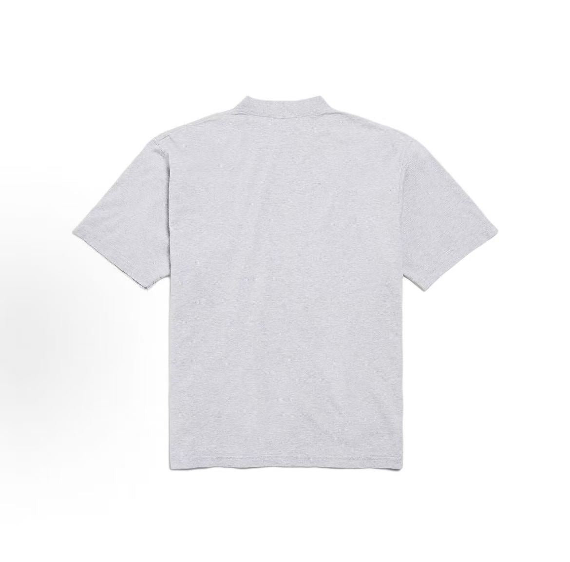 Balenciaga SS26 Round-neck Cotton Textured Letterprint Short-Sleeve T-shirt Regular Fit Men's Style