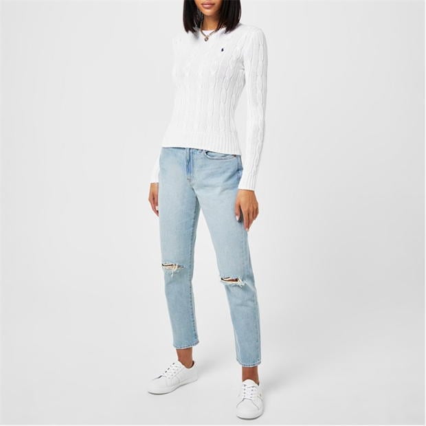 Ralph Lauren Julianna Crewneck Sweater White