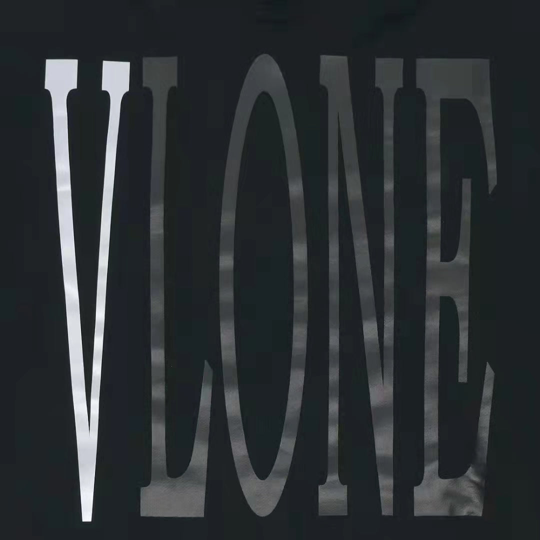 VLONE Logo Print Hoodie Black