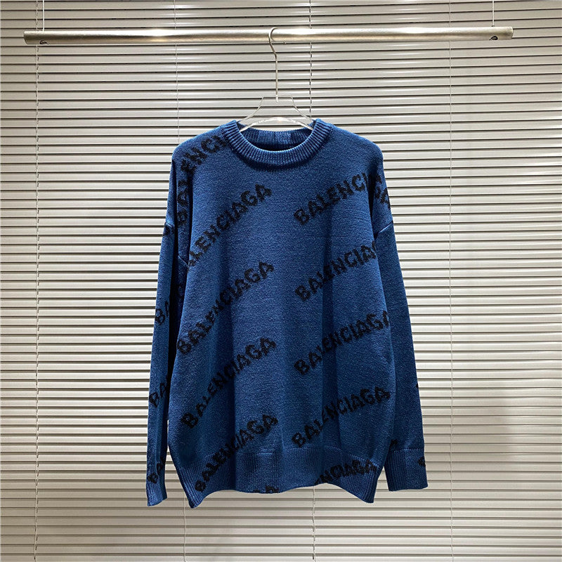 Balenciga logo tee cpss803 pale blue black