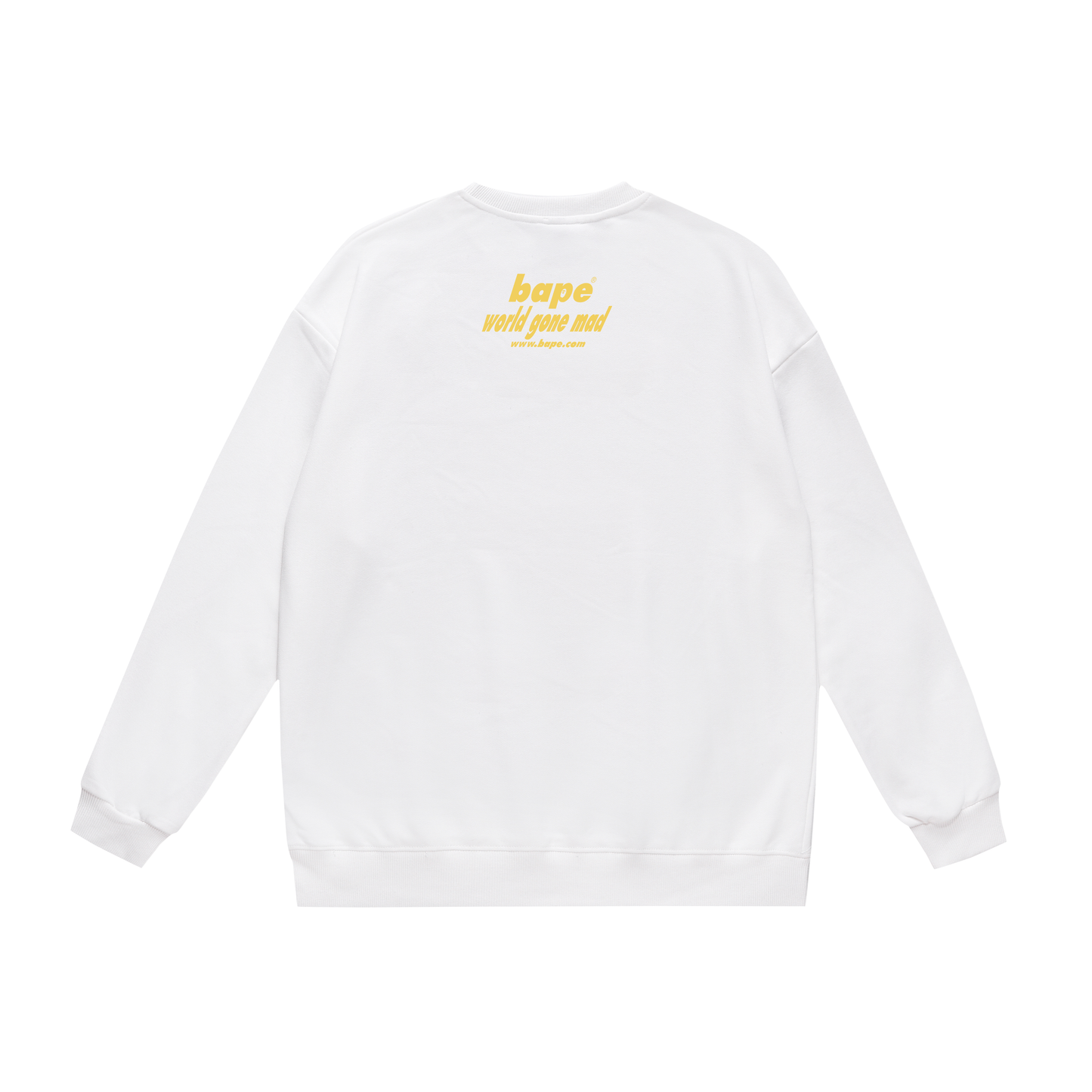 A Bathing Ape Logo Print Hoodie White