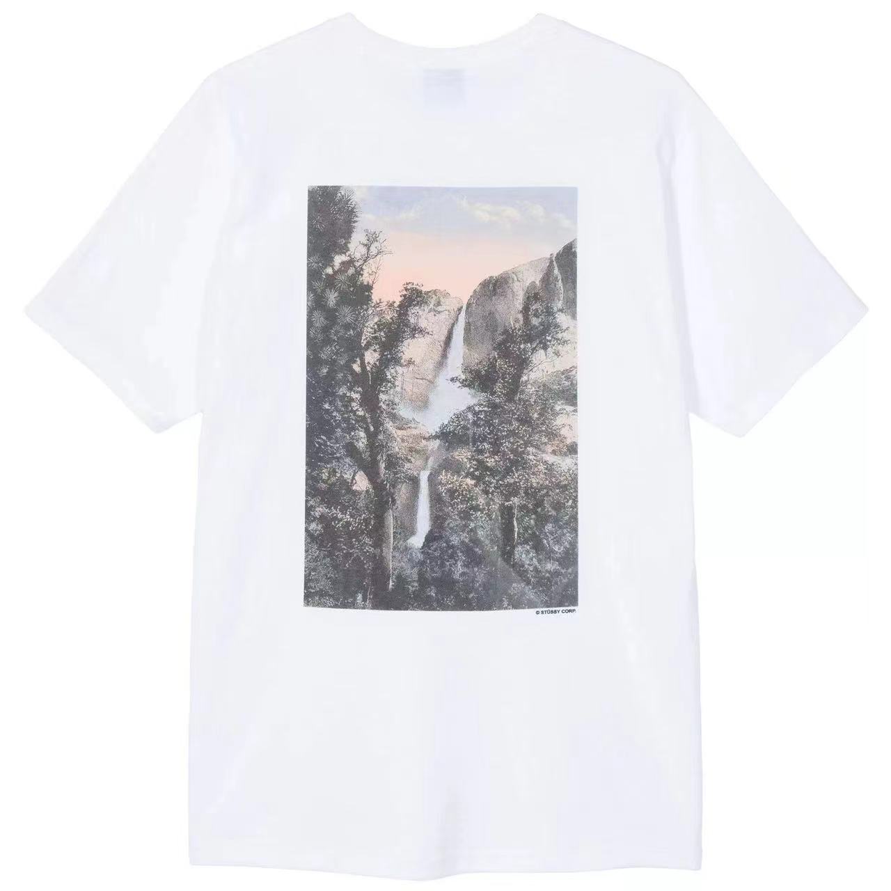 STUSSY FALL PRINT TEE WHITE