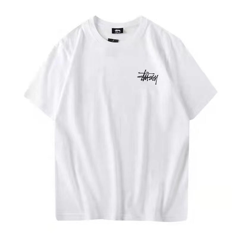 STUSSY SPLASH GOLD PRINT TEE WHITE