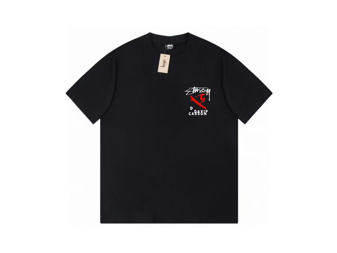 STUSSY ×DAVID CARSON TEE BLACK