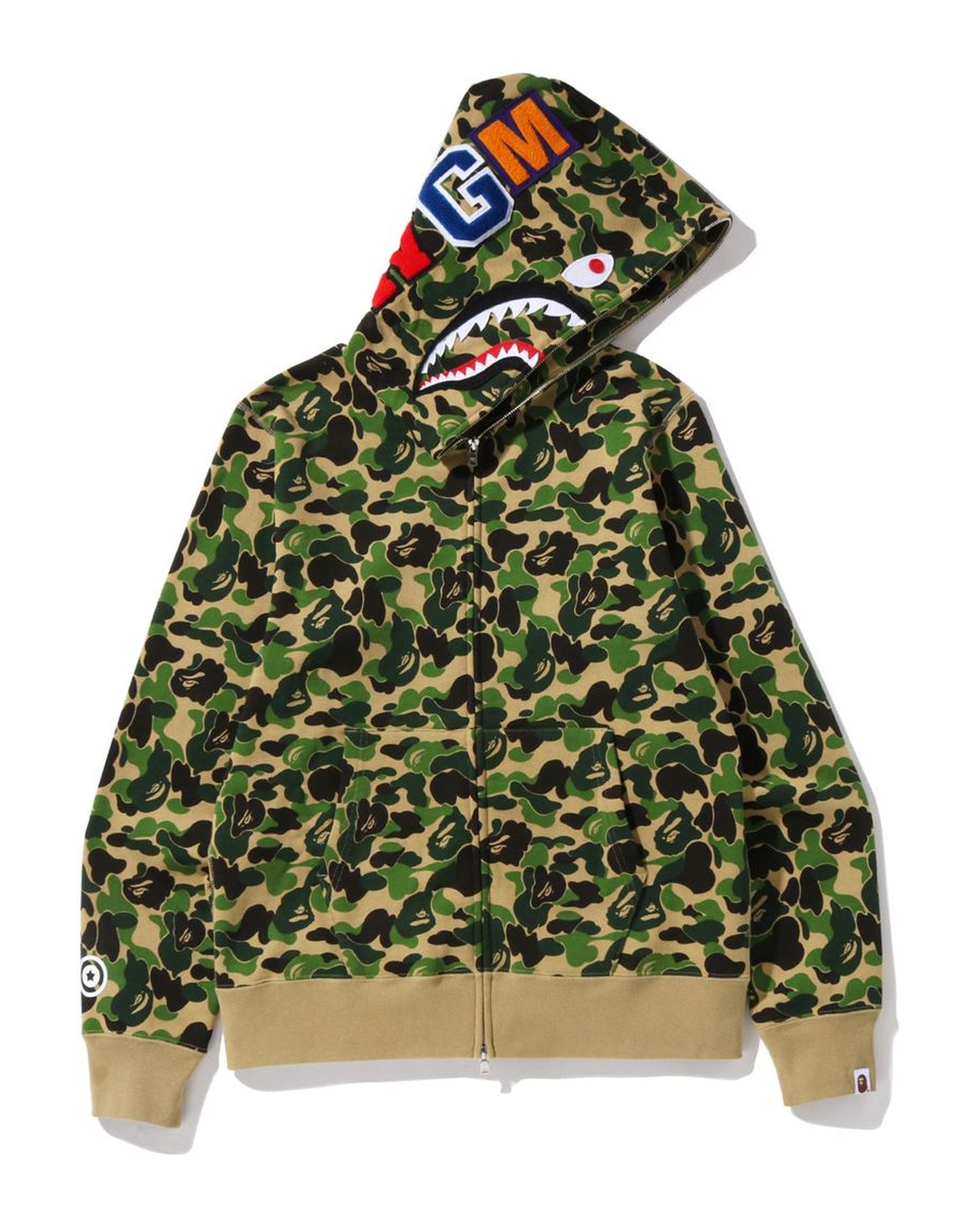 A Bathing Ape Camo Shark Full Zip Hoodie