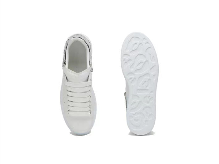 Alexander Mcqueen Women's Oversized Sneaker in White/silver