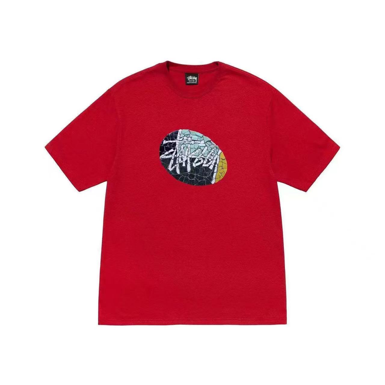 STUSSY MOSAIC TEE RED