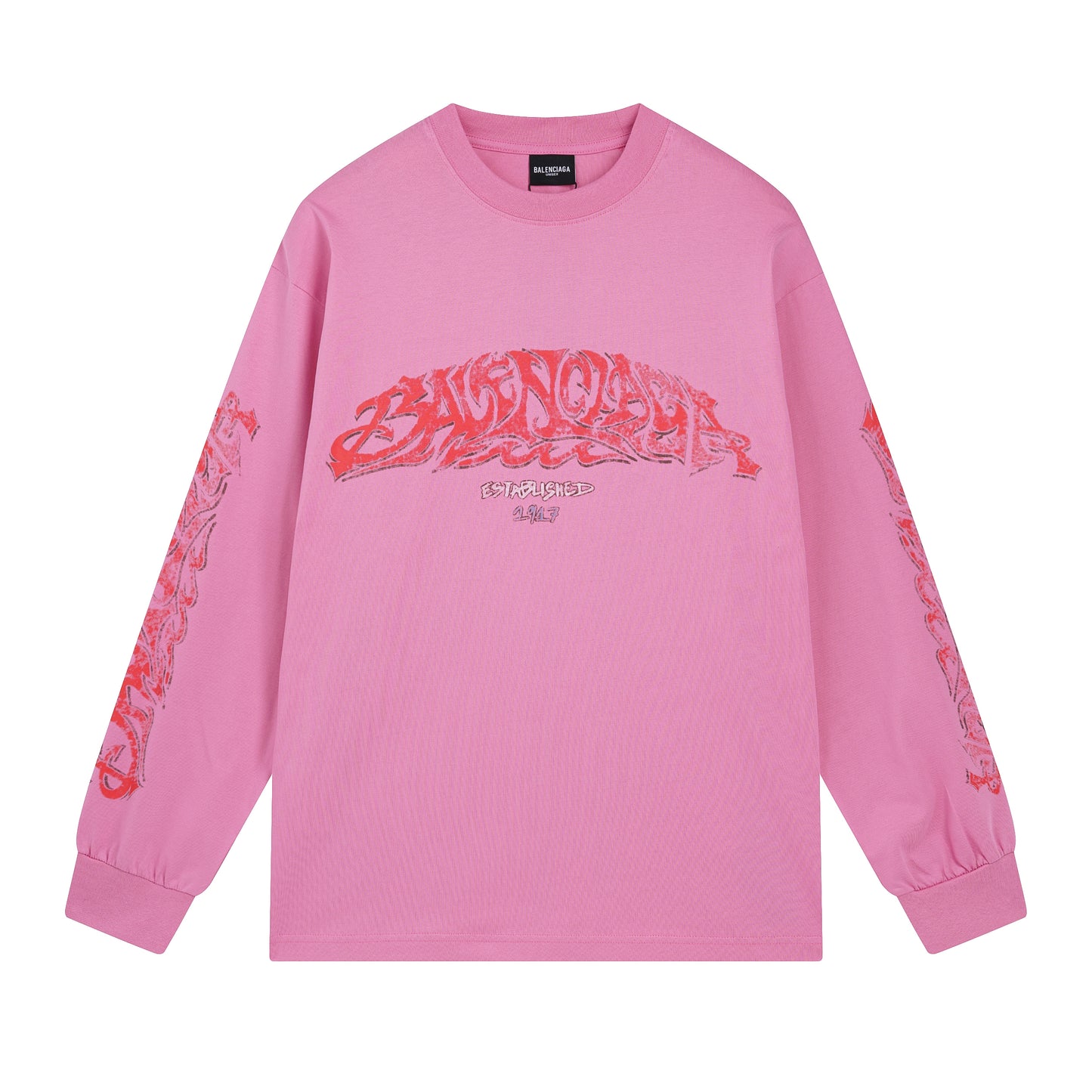 Balenciga fire logo tee p105 2024 pink