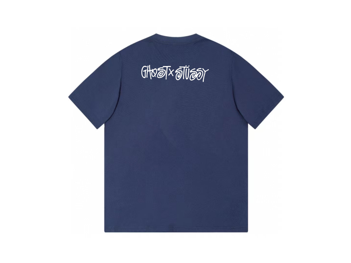 STUSSY CARTOON LOGO PRINT TEE NAVY