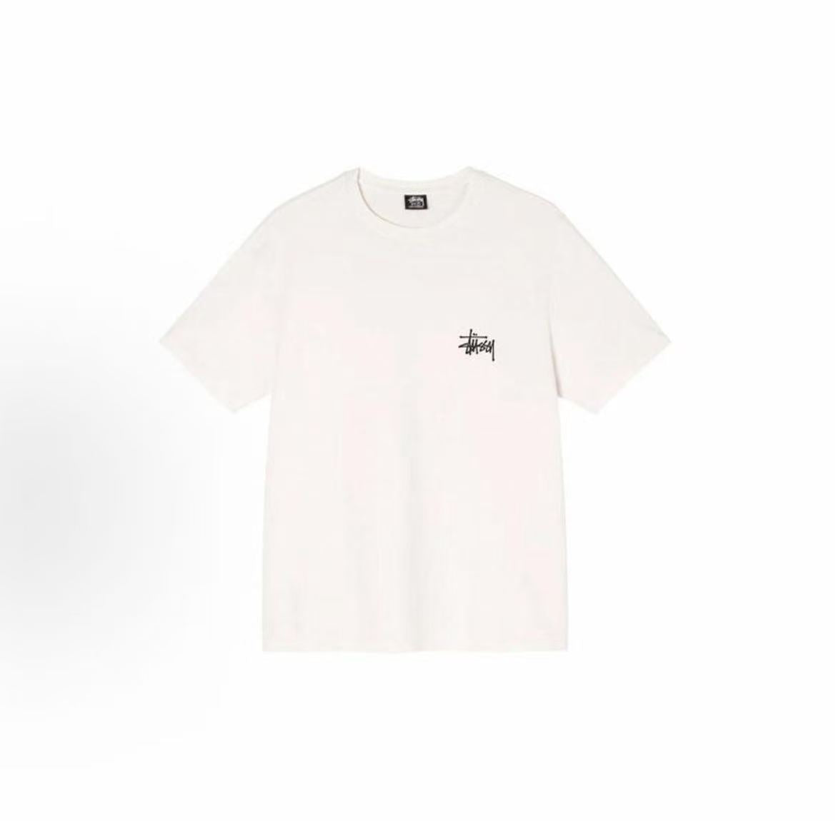 Stussy Life Is A Gamble Pigment Dyed Tee - Letter Print Round-neck Short-Sleeve American Retro T-Shirt (For Both Men and Women)