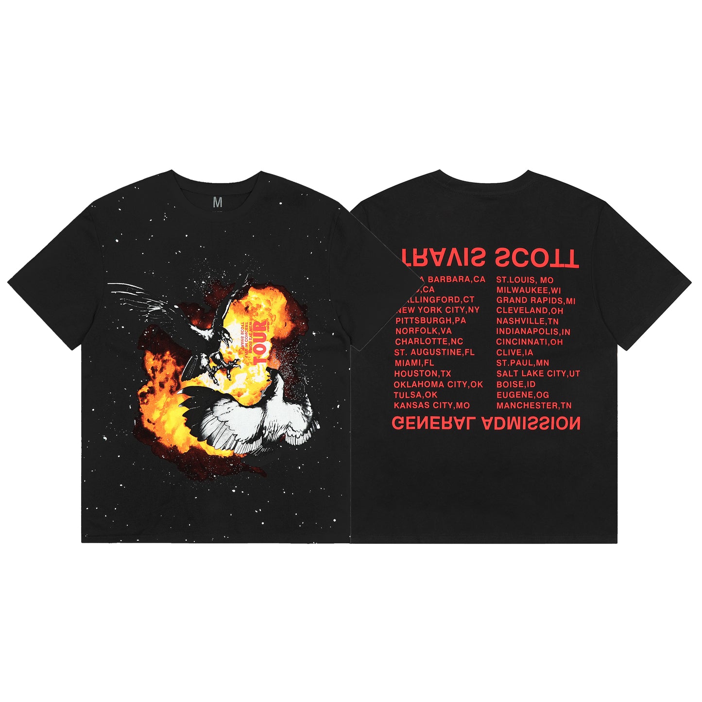 Travis Scott Eagle Print Tshirt Black