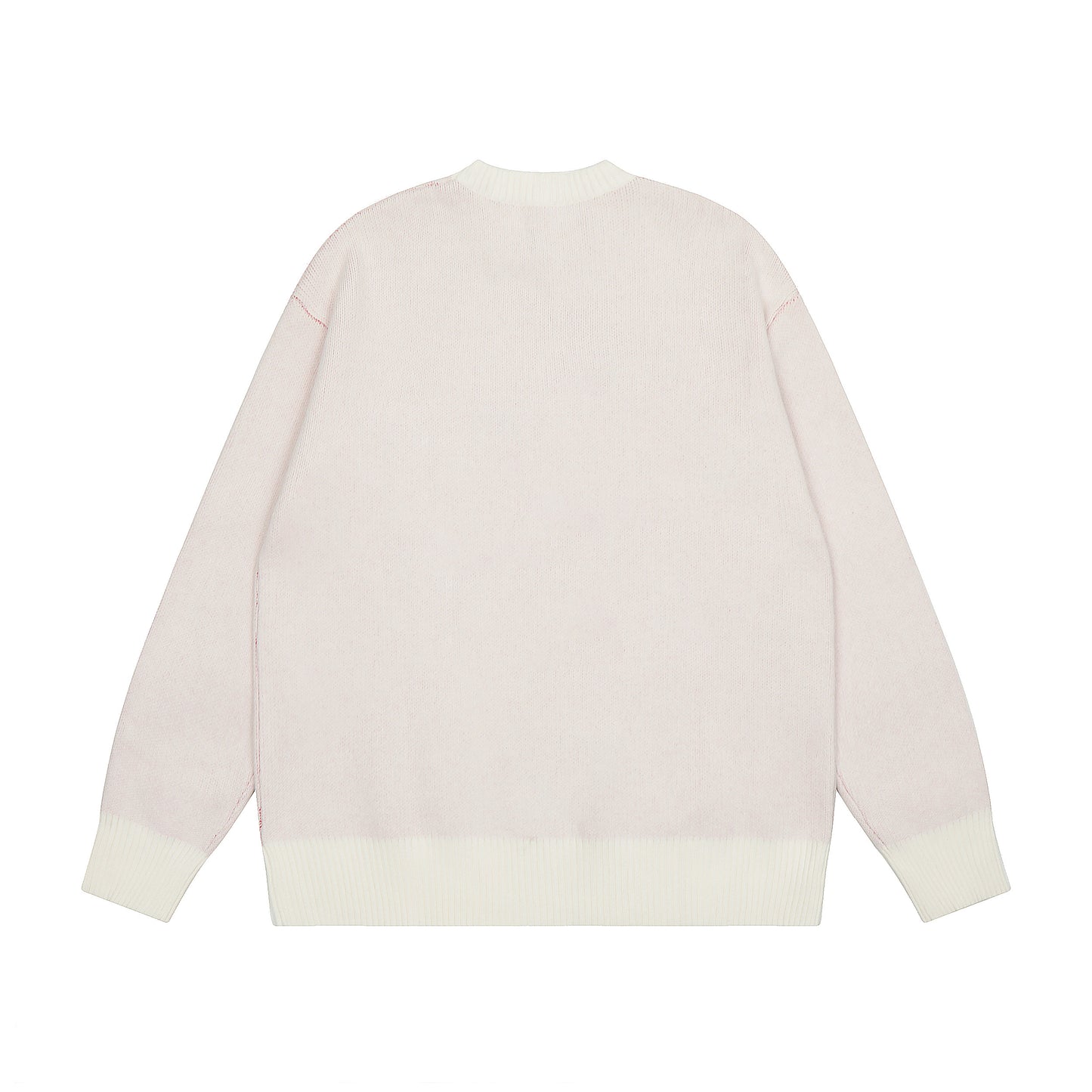 STUSSY DICE PRINT SWEATER CREAM/RED