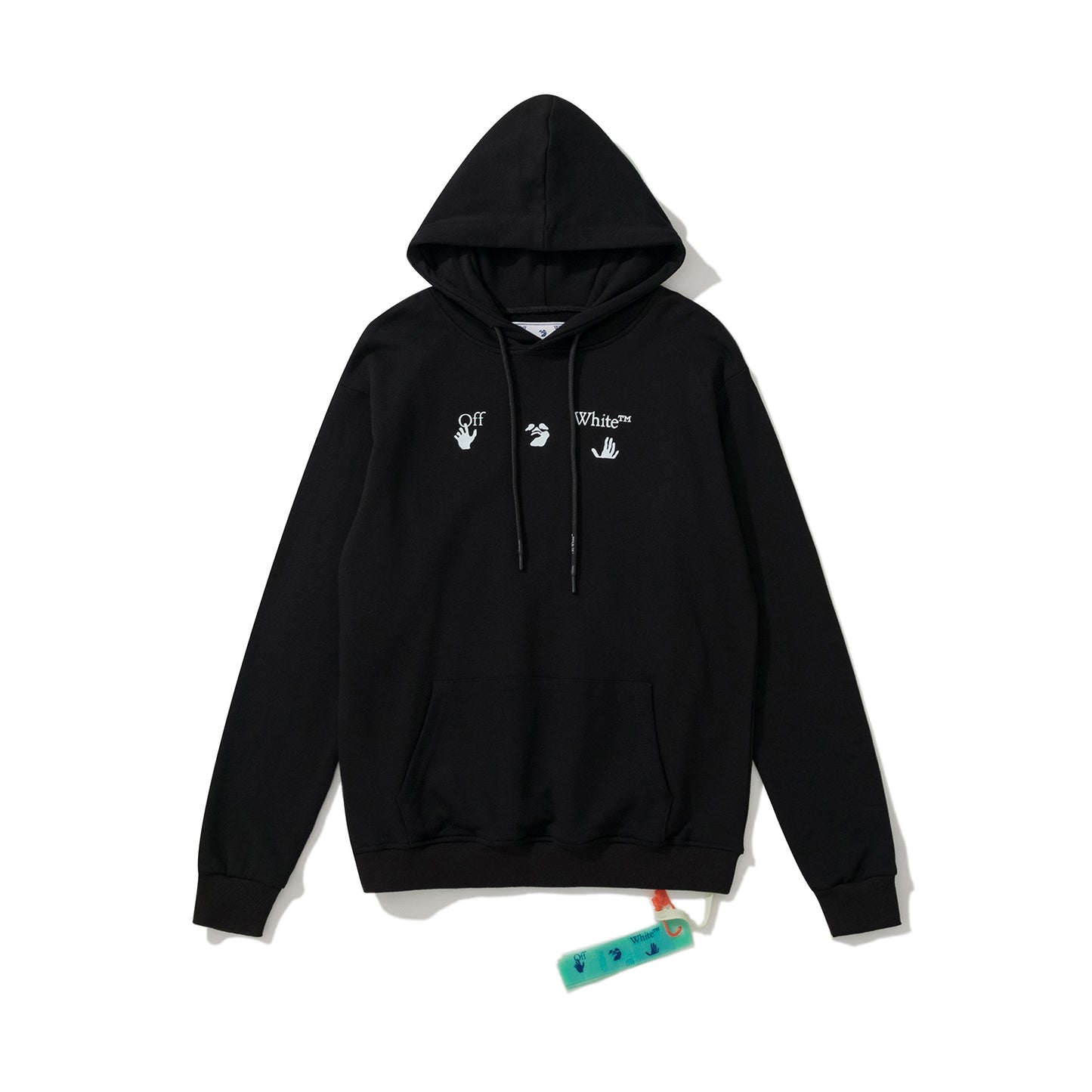 Off-White 2023 doodle arrow print hooded sweater black