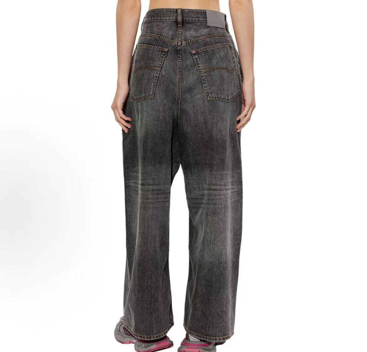 Balenciaga SS26 Holiday collection - Cotton embroidered low-rise wide-leg jeans - Loose fit - Men's and women's versions are the same