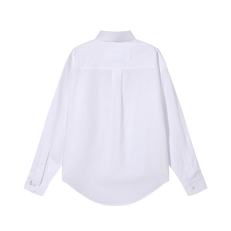 AMI Long Sleeve Solid Color Shirt Light Purple