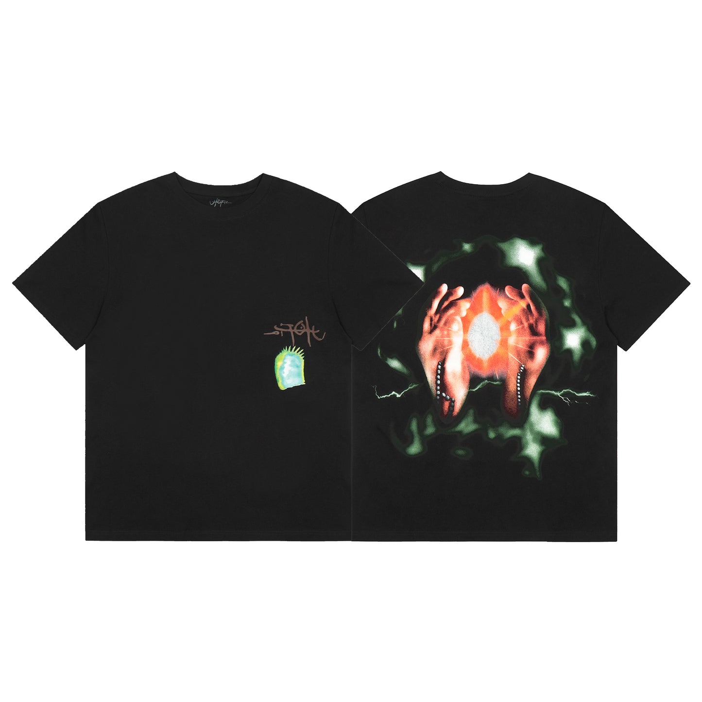 Travis Scott Gem Print T shirt Black