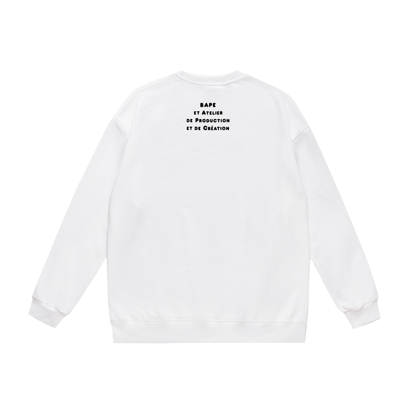 A Bathing Ape Monkey Logo Print Hoodie White