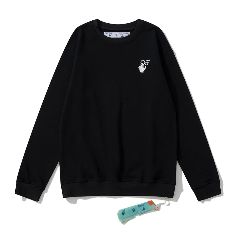 Off-White splash ink arrow print hoodie black