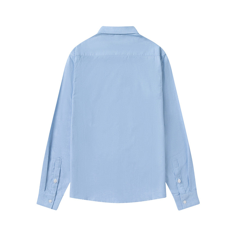 AMI Long Sleeve Logo Shirt Blue