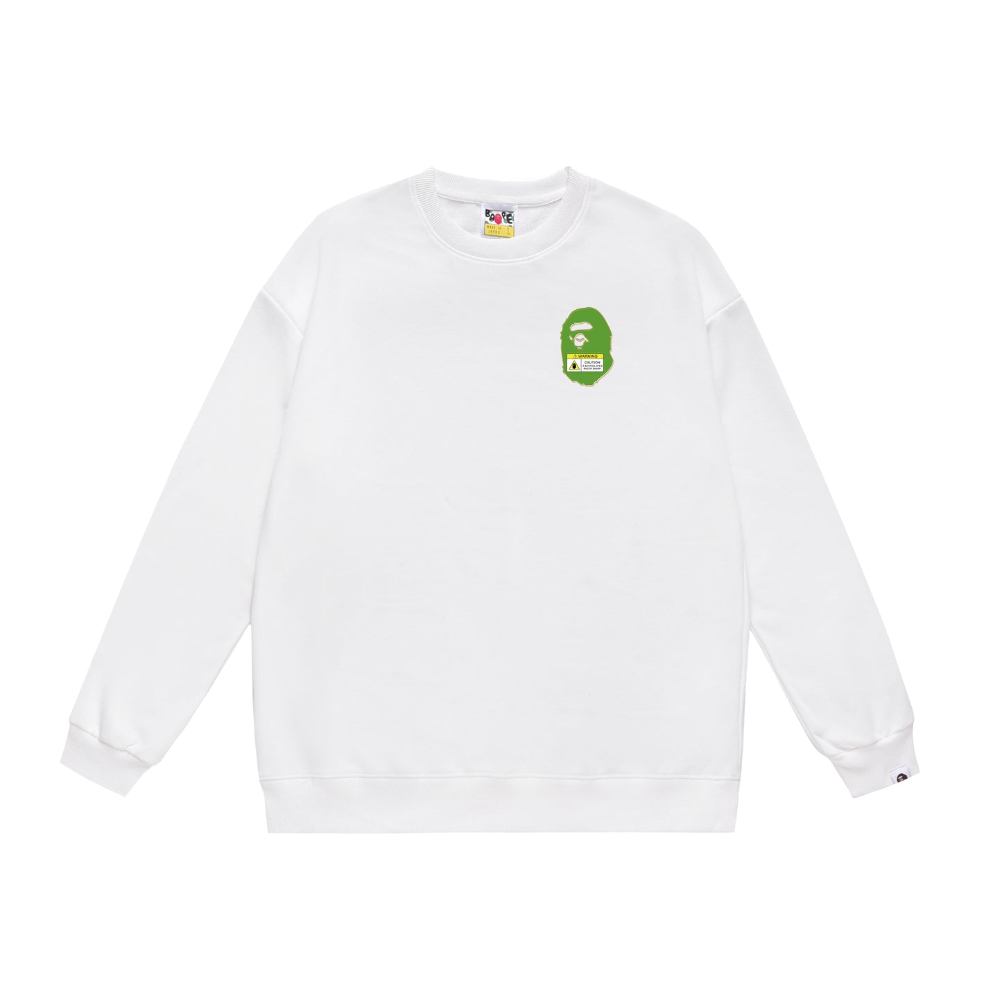 A Bathing Ape Letter Logo Print Hoodie White