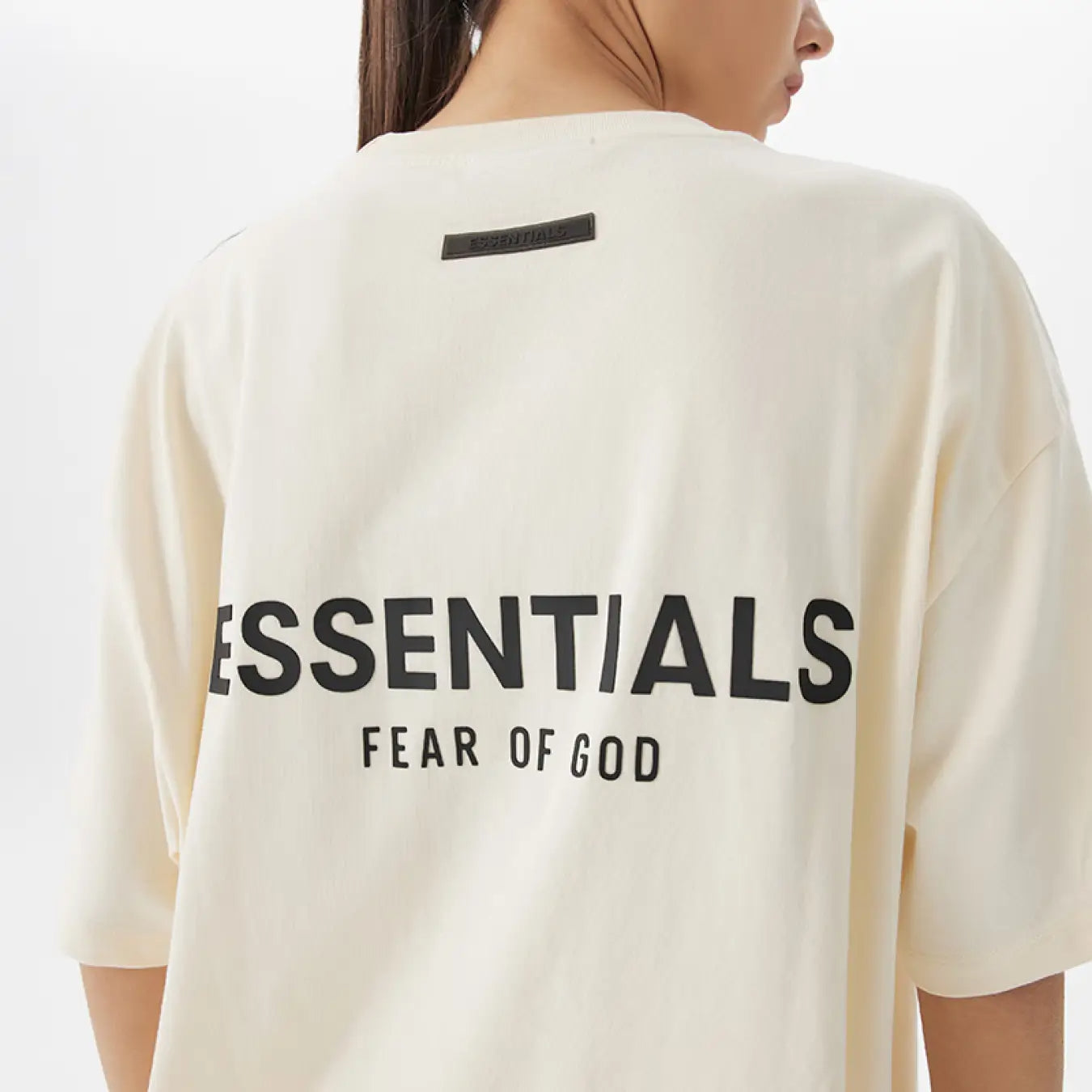 FOG Fear of God 21 Reproduced short -sleeved Essentials Summer casual T -shirt Beige