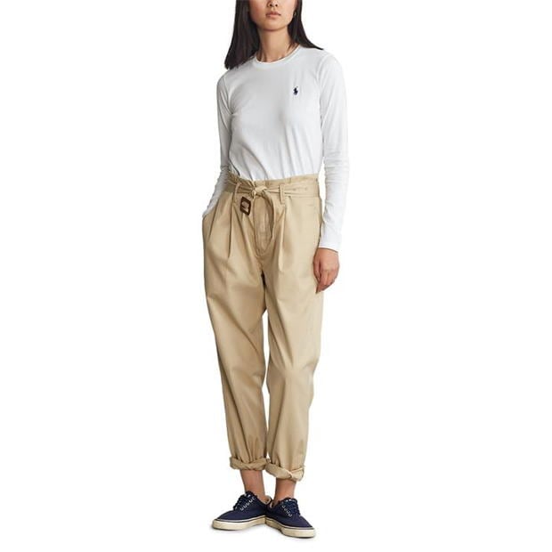 Ralph Lauren Chest Long Sleeve Tee White