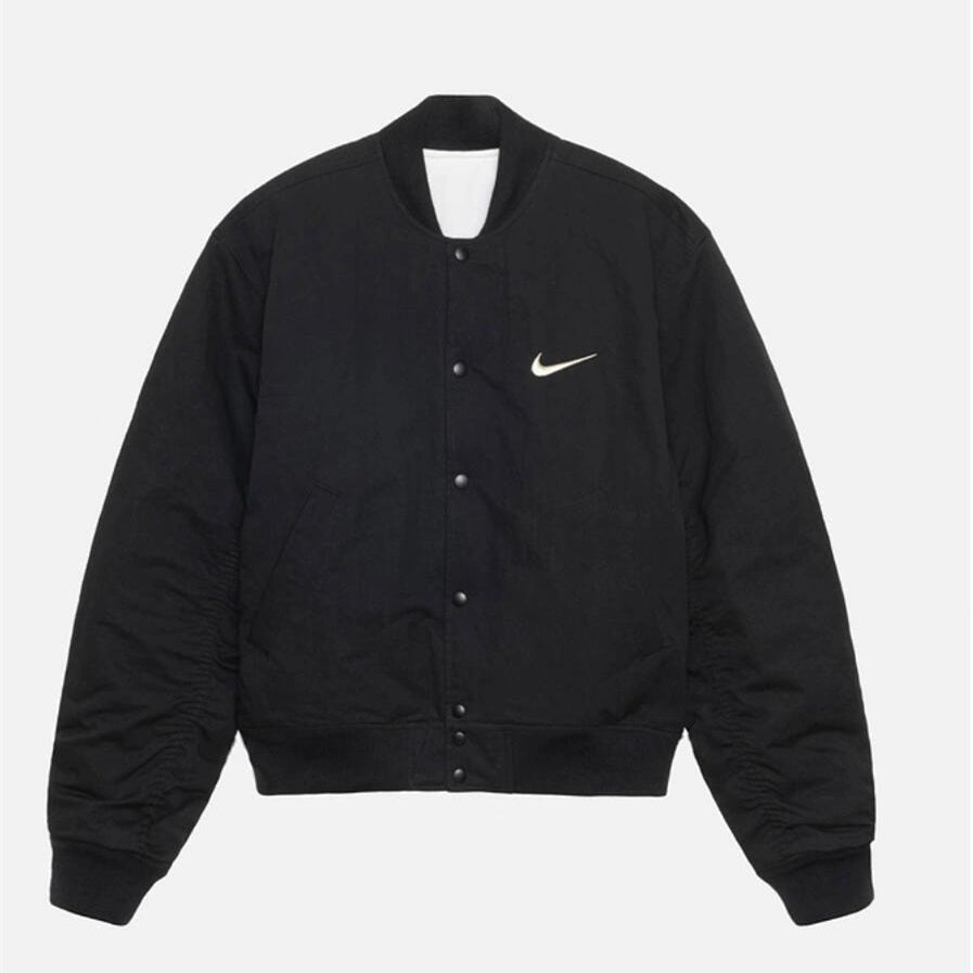 STUSSY ×NIKE BASEBALL JACKET BLACK
