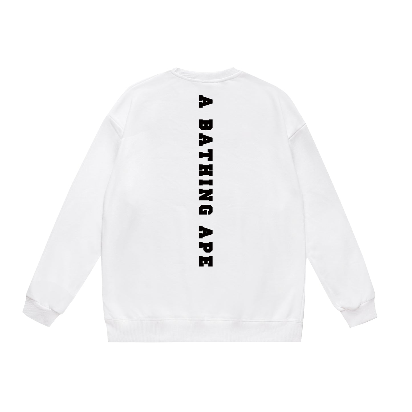 A Bathing Ape Back Letter Print Hoodie White